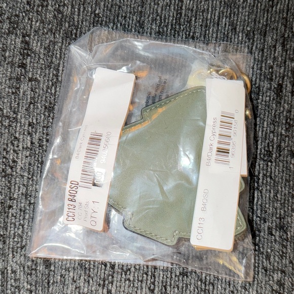 Coach Tree Coin Purse Bag Charm Wallet in Dark Cypress Glovetanned Leather NWT - Picture 8 of 13